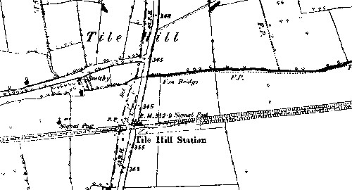 Tile Hill Station map c1889